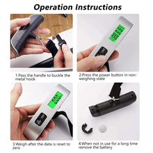 Load image into Gallery viewer, 50kg Digital Luggage Scale Travel Portable Suitcase Hanging Scales Digital Scale with Backlight Electronic Fishing Weights Pocket Scale