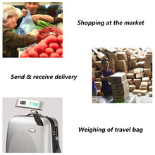 Load image into Gallery viewer, 50kg Digital Luggage Scale Travel Portable Suitcase Hanging Scales Digital Scale with Backlight Electronic Fishing Weights Pocket Scale