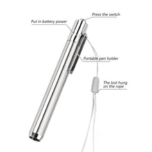 Load image into Gallery viewer, 365/395nm Stainless Steel Mini Pocket Lamp Led 365/395 UV Flashlight Torch Ultra Violet Light AAA Battery for Marker Checker Detection