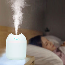 Load image into Gallery viewer, Portable 250ml USB Chargeable Air Humidifier Mute Aromatherapy Aroma Oil Diffuser with Night Light Cool Mist Sprayer Plants Purifier for Bedroom Home Car