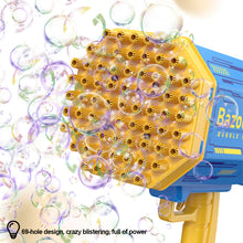 Load image into Gallery viewer, Bubbles Gun 69 Holes Bubbles Rocket Machine Gun-Shape Soap Launcher with Light Automatic Soap Blower Toys for Kids Children Gift