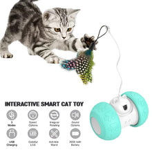 Load image into Gallery viewer, Automatic Cat Teaser Interactive Toy Smart Food Leakage Tumbler Food Slow Feeding Pet Feeder USB Rechargeable Self Rotating Pet Toy Cat Kitten Toy Ball