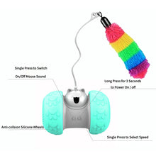 Load image into Gallery viewer, Automatic Cat Teaser Interactive Toy Smart Food Leakage Tumbler Food Slow Feeding Pet Feeder USB Rechargeable Self Rotating Pet Toy Cat Kitten Toy Ball