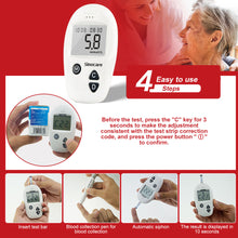 Load image into Gallery viewer, Blood Glucose Meter High Precision Measurement Voice Broadcast Smart Code-Free Auto Strip Measuring Blood Sugar Micro Blood Collection