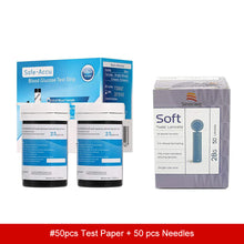 Load image into Gallery viewer, Blood Sugar Test Kit Diabetes Blood Glucose Meter Monitor Kit with 50 Test Strips and 50 Lancets Sugar Machine Blood Glucose Meter