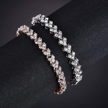 Load image into Gallery viewer, Fashion Bridal Wedding Zircon Bracelet Luxury Silver-plated Crystal Zircon Female Jewelry Rhinestones Bracelet Gift