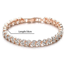 Load image into Gallery viewer, Fashion Bridal Wedding Zircon Bracelet Luxury Silver-plated Crystal Zircon Female Jewelry Rhinestones Bracelet Gift