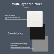Load image into Gallery viewer, 10Pcs 2mm Plug Non-woven Fabric Reusable Self Adhesive Electrode Pads Conductive Gel Pad Body Physiotherapy Massage Electrodes