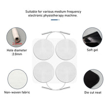 Load image into Gallery viewer, 10Pcs Round Non-woven Fabric Reusable Self Adhesive Electrode Pads Conductive Gel Pad Body Physiotherapy Massage Electrodes