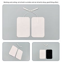 Load image into Gallery viewer, 10Pcs 6*9cm Non-woven Fabric Reusable Self Adhesive Electrode Pads Conductive Gel Pad Body Physiotherapy Massage Electrodes
