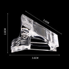 Load image into Gallery viewer, 5pcs Transparent Nail Art Clips Fixed Extension Fingernail Building Tips Plastic Clamps Manicure Tools Artt Nail Crystal Clip