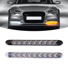 Load image into Gallery viewer, 2Pcs 25cm 9LED Car Daytime Front Running Light DRL Dynamic Turn Signal Bumper Waterproof Driving Lamp Daylights