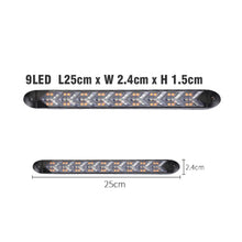 Load image into Gallery viewer, 2Pcs 25cm 9LED Car Daytime Front Running Light DRL Dynamic Turn Signal Bumper Waterproof Driving Lamp Daylights