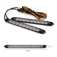 Load image into Gallery viewer, 2Pcs 32cm 12LED Car Daytime Front Running Light DRL Dynamic Turn Signal Bumper Waterproof Driving Lamp Daylights