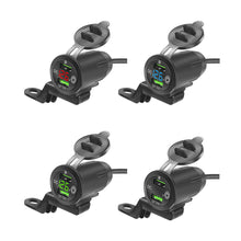 Load image into Gallery viewer, Motorcycle Dual QC 3.0 USB Charger Waterproof Fast Power Adapter Charge Voltmeter with Switch Motorcross