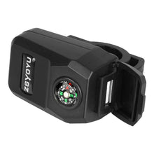 Load image into Gallery viewer, 22mm Motorcycle Handlebar Mount USB Charger 36-108V 5V/3.1A with Compass Waterproof for Mobile Phones Scooter E-bike ATV