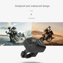 Load image into Gallery viewer, 22mm Motorcycle Handlebar Mount USB Charger 36-108V 5V/3.1A with Compass Waterproof for Mobile Phones Scooter E-bike ATV