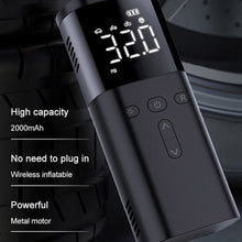 Load image into Gallery viewer, Car Air Compressor Inflatable Pump With LED Lamp Wireless For Motorcycle Bicycle Car Tyre Inflator Electric Air Pump
