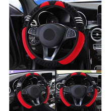 Load image into Gallery viewer, 37-38cm Car Steering Wheel Cover Plush Little Monster Elastic Warm Anti-slip Steering Wheel Cover Accessories for Women