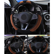 Load image into Gallery viewer, 37-38cm Car Steering Wheel Cover Plush Little Monster Elastic Warm Anti-slip Steering Wheel Cover Accessories for Women