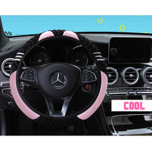 Load image into Gallery viewer, 37-38cm Car Steering Wheel Cover Plush Little Monster Elastic Warm Anti-slip Steering Wheel Cover Accessories for Women