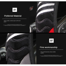 Load image into Gallery viewer, 37-38cm Car Steering Wheel Cover Plush Little Monster Elastic Warm Anti-slip Steering Wheel Cover Accessories for Women