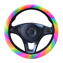 Load image into Gallery viewer, Universal 37-38cm Colorful Plush Elastic Car Steering Wheel Cover Winter Warmer Steering Wheel Cover Accessories
