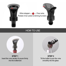 Load image into Gallery viewer, 2 In 1 Red Wine Stopper Wine Decanter Flower Shape Sealed Bottle Cap Stopper Leak-proof Retain Freshness Wine Aerator Portable Filter Wine Stopper