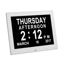 Load image into Gallery viewer, 8 Inch Digital Electronic Clock DDC-8002J Photo Frame Intelligent Electronic Alarm Clock Calendar Elderly Medicine Reminder Automatically Adjust Brightness