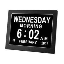Load image into Gallery viewer, 8 Inch Digital Electronic Clock DDC-8002J Photo Frame Intelligent Electronic Alarm Clock Calendar Elderly Medicine Reminder Automatically Adjust Brightness
