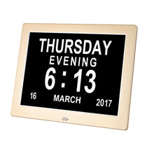 Load image into Gallery viewer, 8 Inch Digital Electronic Clock DDC-8002J Photo Frame Intelligent Electronic Alarm Clock Calendar Elderly Medicine Reminder Automatically Adjust Brightness