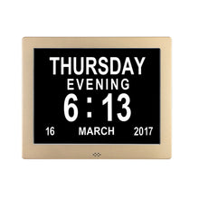 Load image into Gallery viewer, 8 Inch Digital Electronic Clock DDC-8002J Photo Frame Intelligent Electronic Alarm Clock Calendar Elderly Medicine Reminder Automatically Adjust Brightness