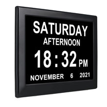 Load image into Gallery viewer, 8 Inch Digital Electronic Clock DDC-8008 Photo Frame Intelligent Electronic Alarm Clock Calendar Elderly Medicine Reminder Automatically Adjust Brightness