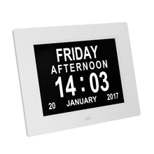 Load image into Gallery viewer, 8 Inch Digital Electronic Clock DDC-8010 Photo Frame Intelligent Electronic Alarm Clock Calendar Elderly Medicine Reminder Automatically Adjust Brightness