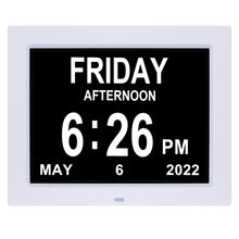 Load image into Gallery viewer, 8.7 Inch Digital Electronic Clock DDC-8007 Photo Frame Intelligent Electronic Alarm Clock Calendar Elderly Medicine Reminder Automatically Adjust Brightness