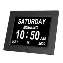 Load image into Gallery viewer, 8.7 Inch Digital Electronic Clock DDC-8710 Photo Frame Intelligent Electronic Alarm Clock Calendar Elderly Medicine Reminder Automatically Adjust Brightness