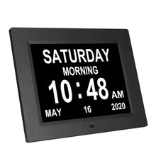 Load image into Gallery viewer, 8.7 Inch Digital Electronic Clock DDC-8710 Photo Frame Intelligent Electronic Alarm Clock Calendar Elderly Medicine Reminder Automatically Adjust Brightness
