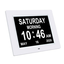 Load image into Gallery viewer, 8.7 Inch Digital Electronic Clock DDC-8710 Photo Frame Intelligent Electronic Alarm Clock Calendar Elderly Medicine Reminder Automatically Adjust Brightness