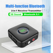 Load image into Gallery viewer, 2-in-1 Bluetooth Adapter Transmitter Receiver Bluetooth AUX 3D Stereo Wireless 3.5mm Adapter Dongle for TV PC Car Audio Speaker