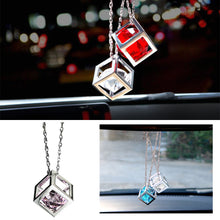 Load image into Gallery viewer, Car Rear View Mirror Decoration Pendant Crystals Cube Car Charms Automobile Ornaments Hanging Interior Suspension