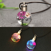 Load image into Gallery viewer, Car Interior Rear Mirror Pendant Luminous Dried Flower Butterfly Glass Ball Car Craft Decoration Pendant Car Decor Accessories