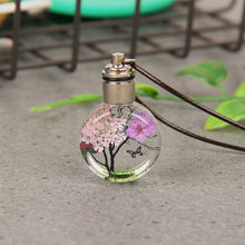 Load image into Gallery viewer, Car Interior Rear Mirror Pendant Luminous Dried Flower Butterfly Glass Ball Car Craft Decoration Pendant Car Decor Accessories