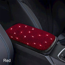 Load image into Gallery viewer, Car Armrest Cover Rhinestone Bling Auto Center Console Protective Cushion Pad For Car Interior Accessories Women Girl