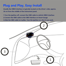 Load image into Gallery viewer, Car OBD2 Smart HUD Head Up Display With Ambient Light Slope Meter Air/Oil Temp Smart Gauge GPS Speed Driving Distance