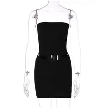 Load image into Gallery viewer, Fashion Casual Off Shoulder Strapless Tube Sleeveless Top Solid Color Women Low Waist Slim Hip Skirt Suit