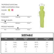Load image into Gallery viewer, Sexy Lace-up Open-back Side Cutout Slim Fit Solid Color Off Shoulder Halterneck Smocked Floor-length Dress