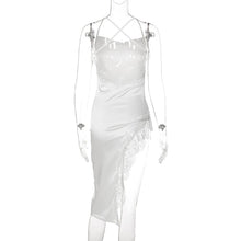 Load image into Gallery viewer, Sexy Off Shoulder Open Back Women Summer Fashion Slim Lace-trim Wrap Skirt Slip Dress