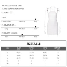 Load image into Gallery viewer, Cross Strappy Halterneck Sexy Backless Round Neck Slim Fit Solid Color Wrap Dress Short Skirt