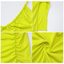 Load image into Gallery viewer, Fashionable Sexy V-neck Backless Lace-up Slit Dress Waist Hollow Halterneck Off Shoulder Short Dress