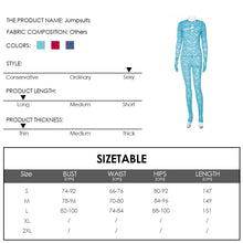 Load image into Gallery viewer, Fashion Sexy Cutout Slim Fit Crew Neck Long Sleeve Jumpsuit 3d Pattern Perspective Hollowed-out Women Trousers Bodysuit